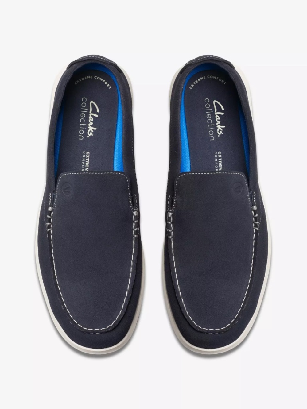 Clarks Men's Flexway Step Navy Suede Shoes S.10.5 M New in Box